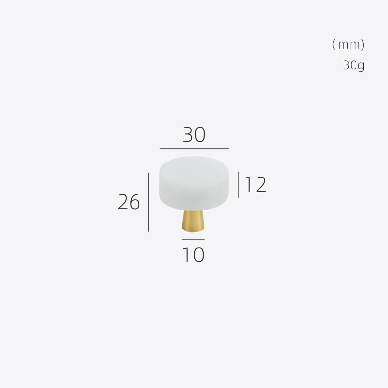 MARMER Massief marmeren en messing knop