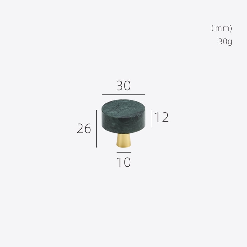 MARMER Massief marmeren en messing knop