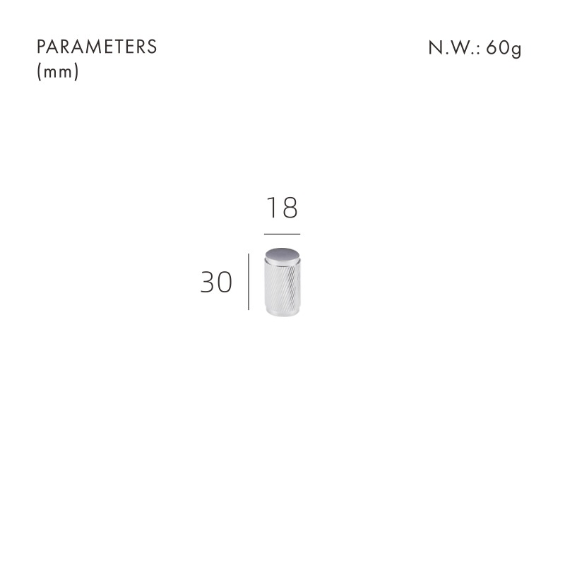 MAURITZ Massief messing knop