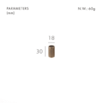 MAURITZ Massief messing knop