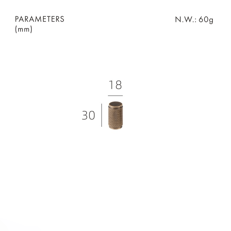 MAURITZ Massief messing knop