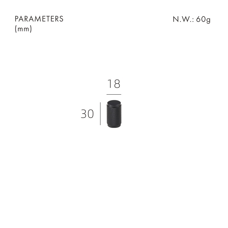 MAURITZ Massief messing knop