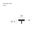 Barre en T en laiton massif MAURITZ