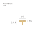 Barre en T en laiton massif MAURITZ