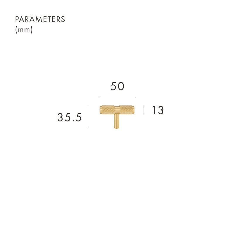 Barre en T en laiton massif MAURITZ