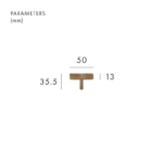 Barre en T en laiton massif MAURITZ