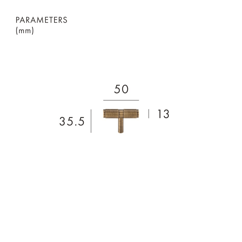 Barre en T en laiton massif MAURITZ