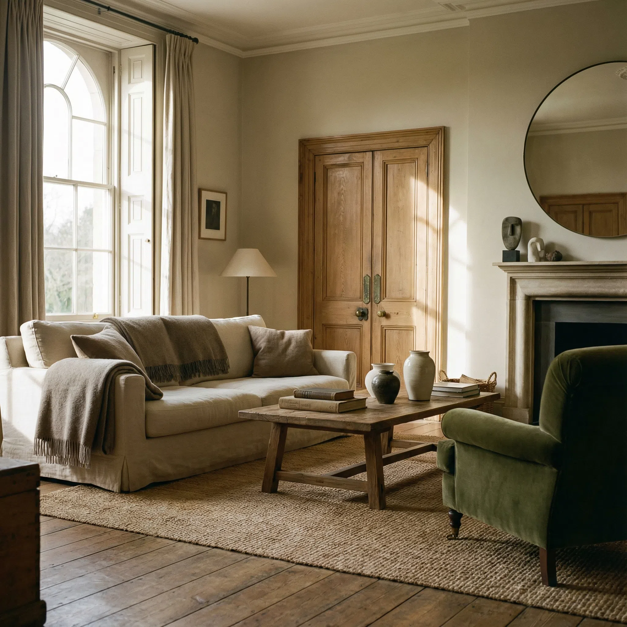 Handcrafted solid brass hardware and lighting. 66 meraki_Editorial_interior_photography,_living_room_with_unlacquered_bras_5bc960f5-4170-4b52-9966-2c666d976bca