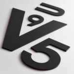 METRO-Zeichen in Mattschwarz