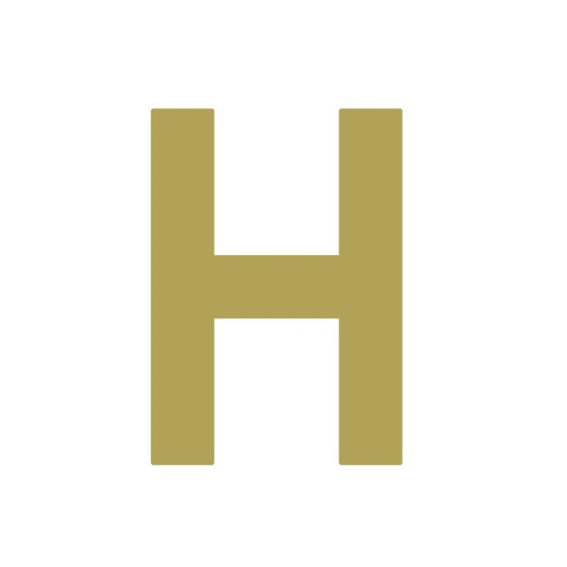 Caratteri METRO in ottone satinato