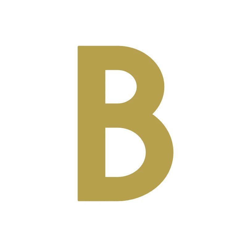 Caratteri METRO in ottone satinato