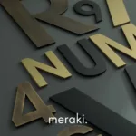 METRO Zahlen in Antik-Messing