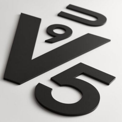 METRO Zahlen in Mattschwarz – meraki.