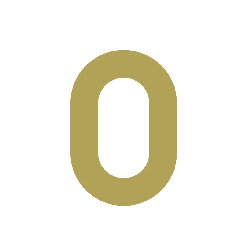 METRO Zahlen aus satiniertem Messing 17 METRO-Zahlen aus satiniertem Messing