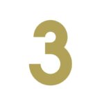 METRO-Zahlen aus satiniertem Messing