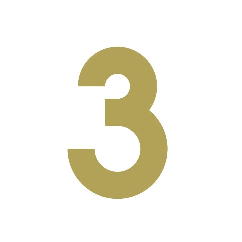 METRO Zahlen in Satin-Messing 10 METRO-Zahlen aus satiniertem Messing