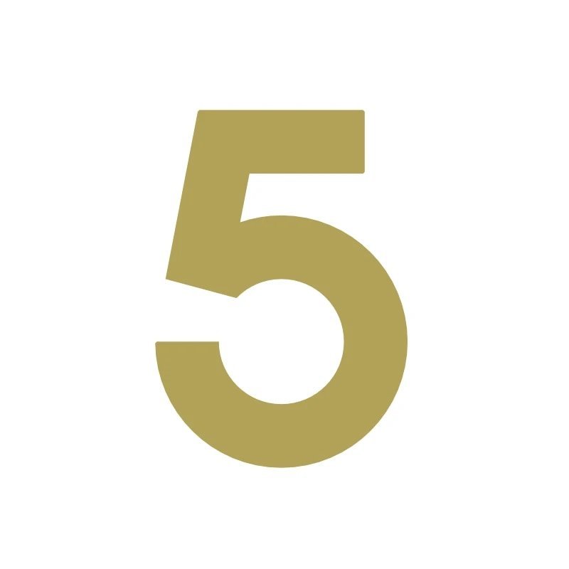 METRO Zahlen in Satin-Messing 12 METRO-Zahlen aus satiniertem Messing