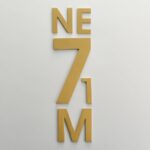 METRO-Zahlen aus satiniertem Messing