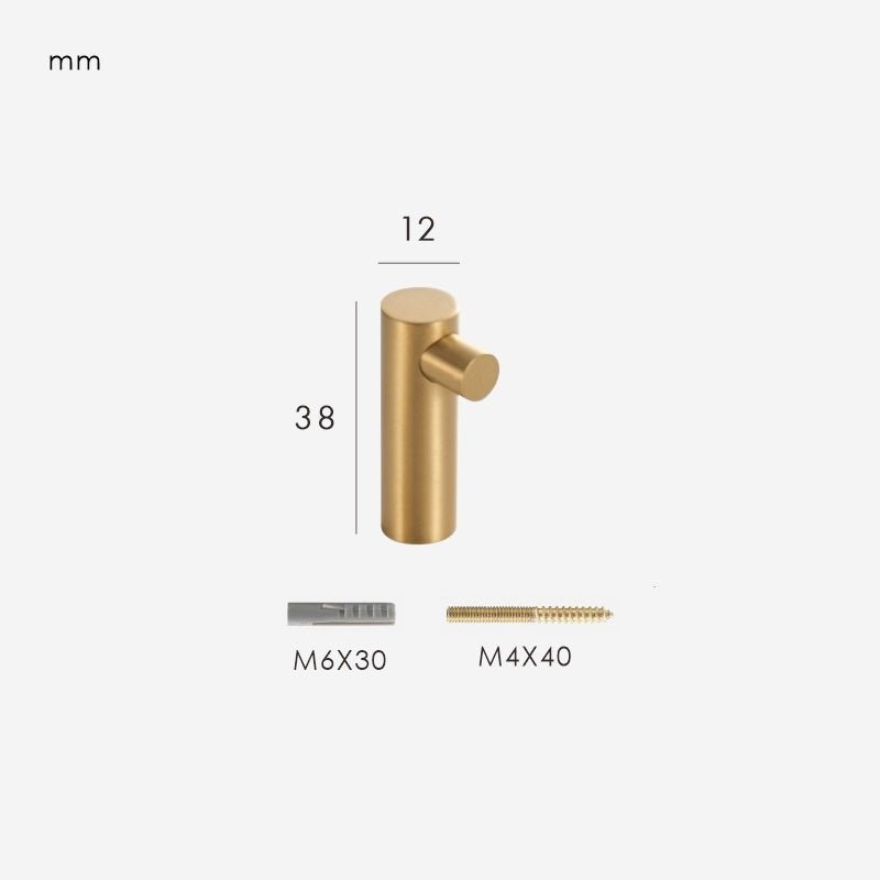 MODULA Crochets muraux en laiton 13 Crochets muraux en laiton MODULA