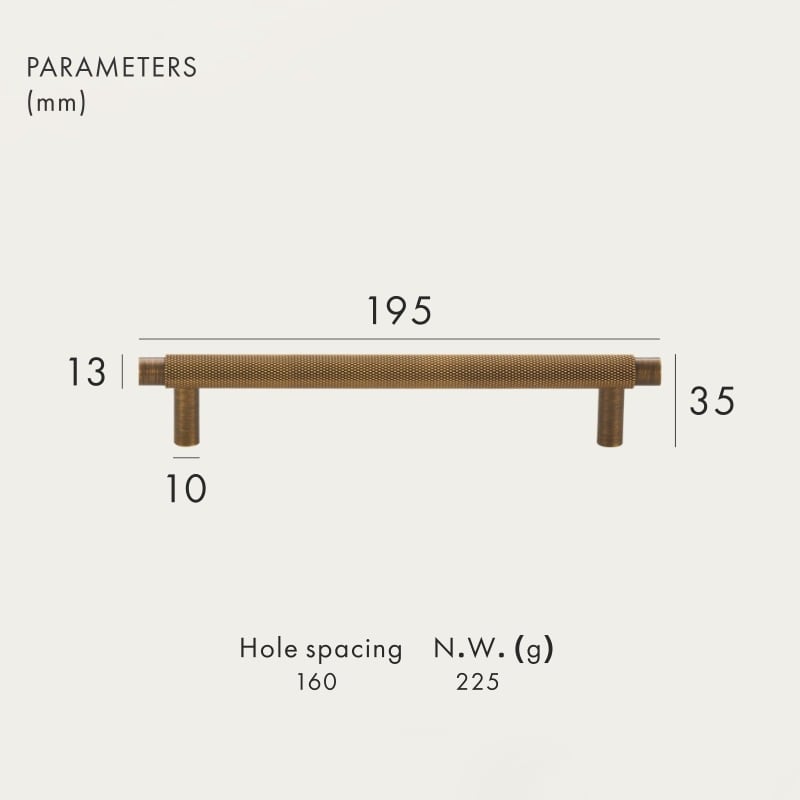Manillas MORFI de latón macizo