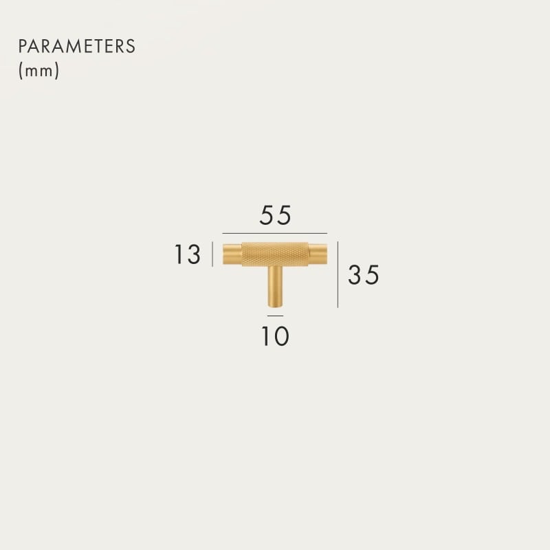 Barre a T in ottone massiccio MORFI