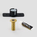 Fermaporta magnetico NEMA in ottone (polvere senza zoccolo)