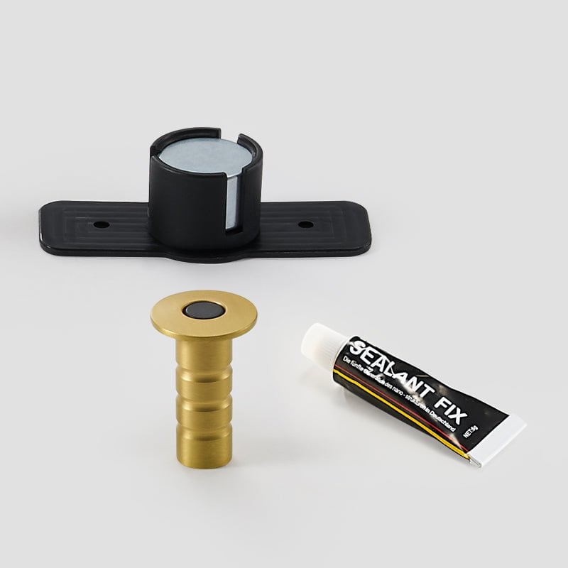 Fermaporta magnetico NEMA in ottone (polvere senza zoccolo)