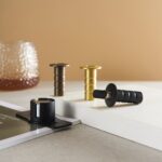 Fermaporta magnetico NEMA in ottone (polvere senza zoccolo)