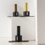 Fermaporta magnetico NEMA in ottone (polvere senza zoccolo)