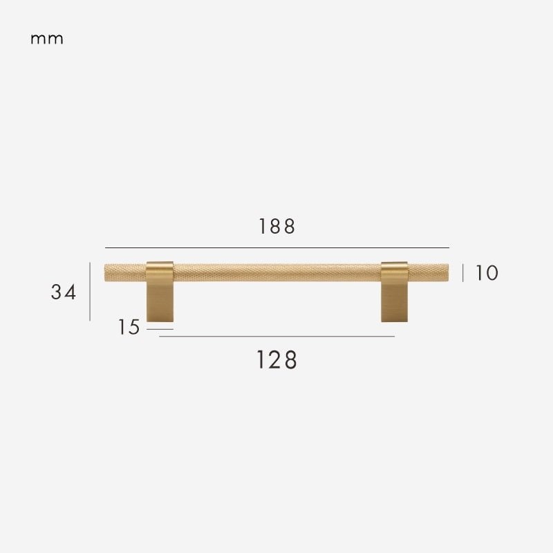 NOVA Tirador de latón macizo