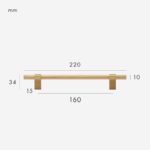 NOVA Tirador de latón macizo