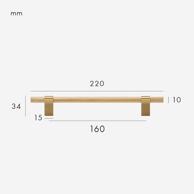 NOVA Tirador de latón macizo