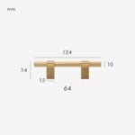 NOVA Tirador de latón macizo