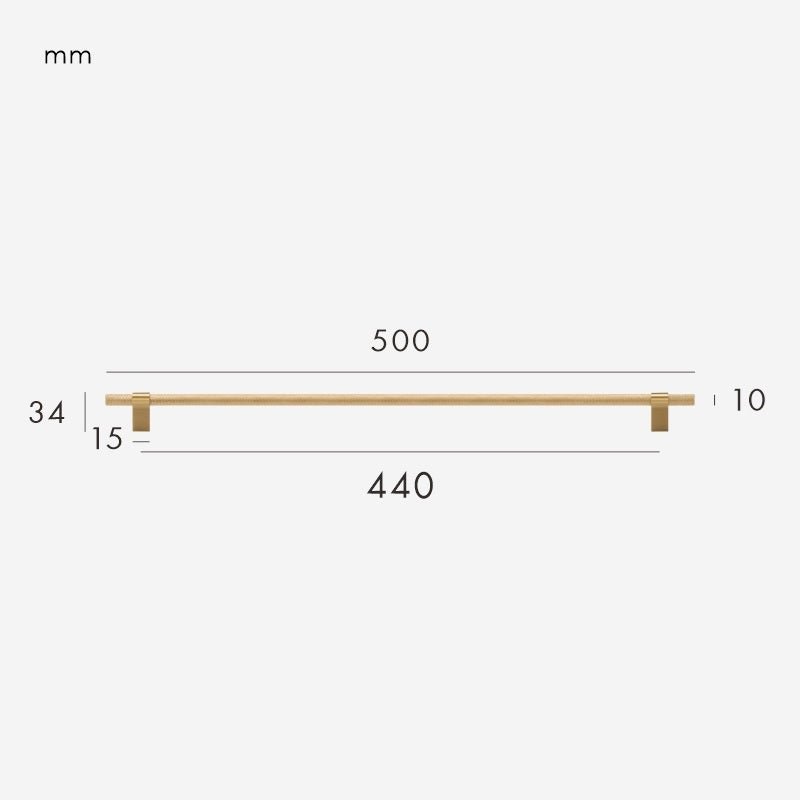 NOVA Tirador de latón macizo