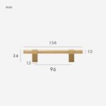 NOVA Tirador de latón macizo