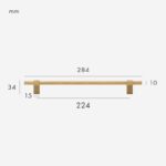 NOVA Tirador de latón macizo