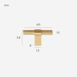 Barre en T NOVA en laiton massif