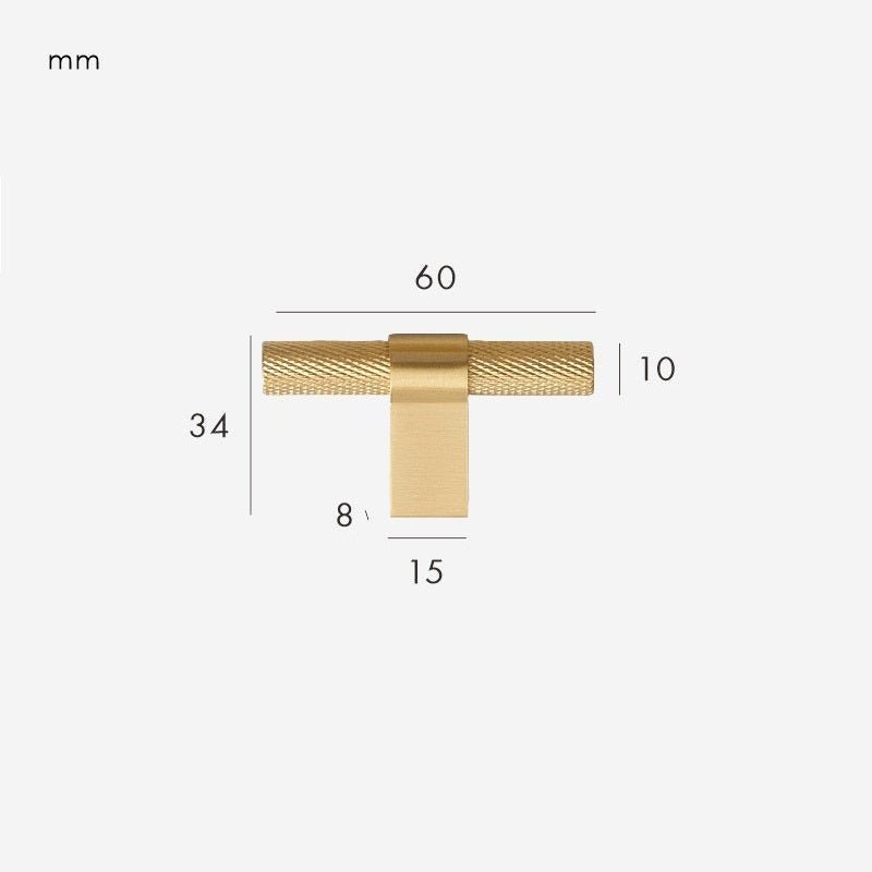 Barre en T NOVA en laiton massif