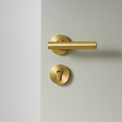 NOVUS Solid Brass Lever Door Handles & Lock Set