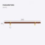 Maniglie NUX in noce e ottone