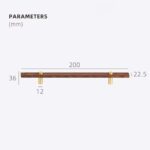 Maniglie NUX in noce e ottone