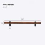 Maniglie NUX in noce e ottone