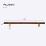 Maniglie NUX in noce e ottone