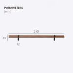 Maniglie NUX in noce e ottone