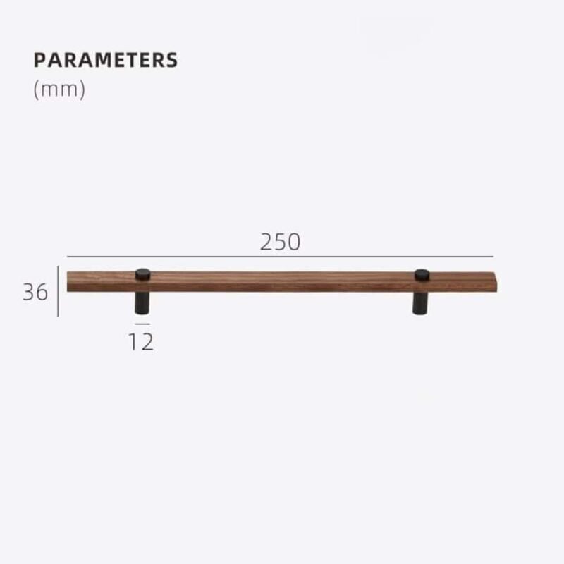 Maniglie NUX in noce e ottone