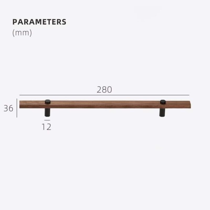 Maniglie NUX in noce e ottone