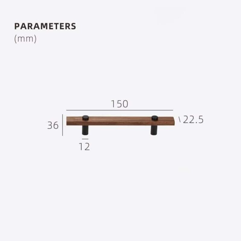 Maniglie NUX in noce e ottone