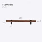 Maniglie NUX in noce e ottone