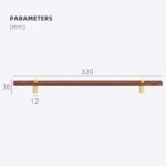 Maniglie NUX in noce e ottone