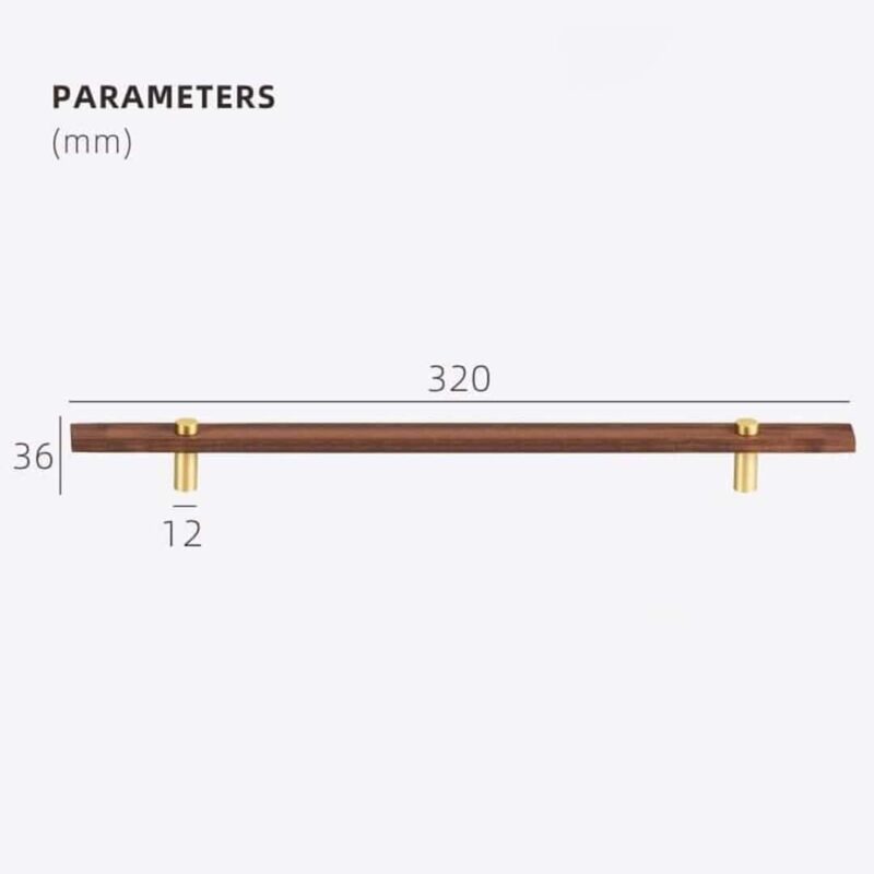 Maniglie NUX in noce e ottone